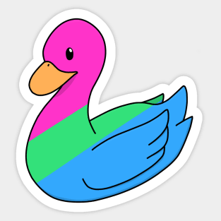 Light Polysexual Duck Sticker